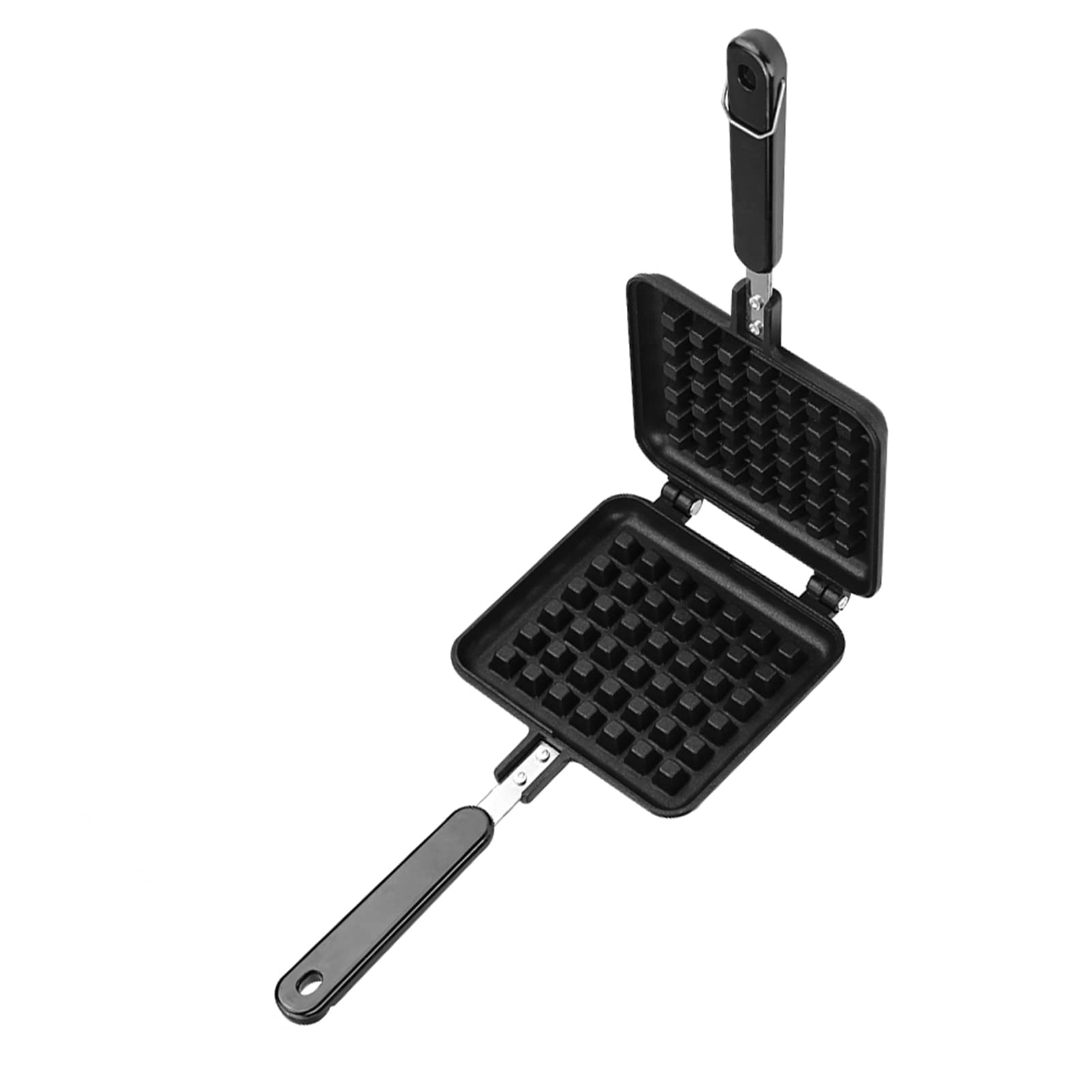 Tbest Gaufrier en Fonte,Poêle à Frire Double Face Gaufrier à Cornets de Glace Gaufrier à Gaz Cuisine Domestique Gaz Antiadhésif Gaufrier Moule