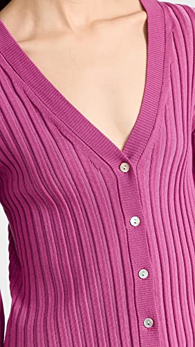 Image of Vince Women's Ribbed V Neck Cardigan