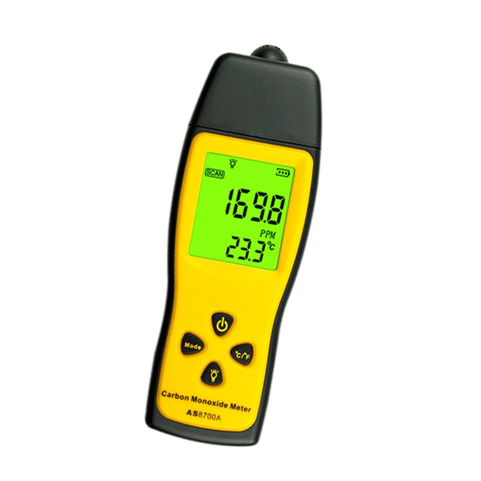 Analizadores de gas con sensor inteligente, medidor portátil monóxido carbono, probador, monitor, detector, pantalla LCD, sonido, luz y alarma Alto rendimiento