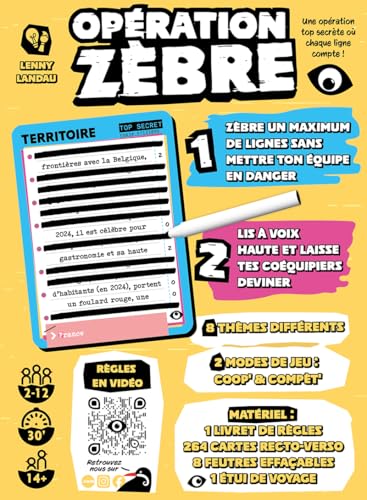 Blackrock Games OPERATION Zebre, Board Game, General culture and deduction, Party Game, 14 Years and Up, 2 to 12 Players - Image 4
