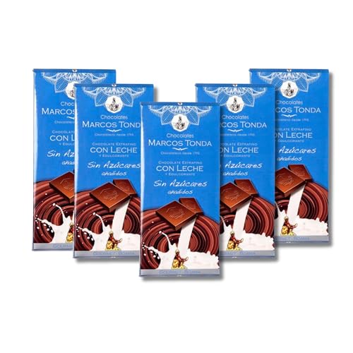 Chocolate Marcos Tonda – Pack 5 uds | Chocolate Con Leche Gourmet | Chocolate Con Leche Extrafino 125g x 5 | Chocolate Gourmet | Chocolates Originales Para Regalar | Desde 1793