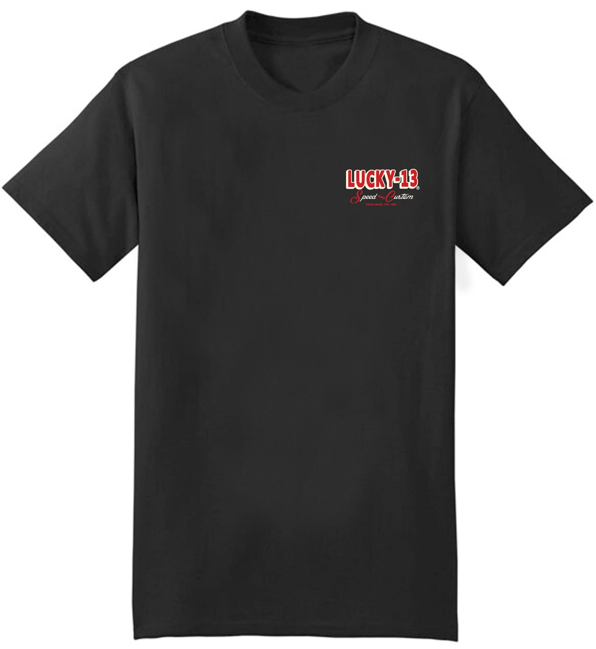 Lucky 13Men's Hot Rod Wolf Shirt Black