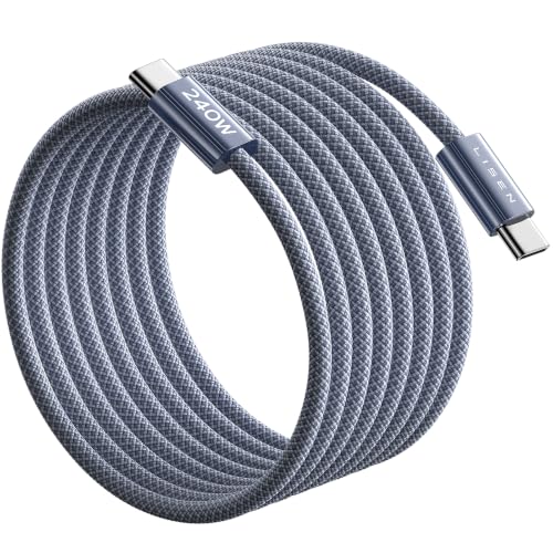LISEN Long USB C to USB C Cable, 240W Fast Charging (10FT, 1 Pack)