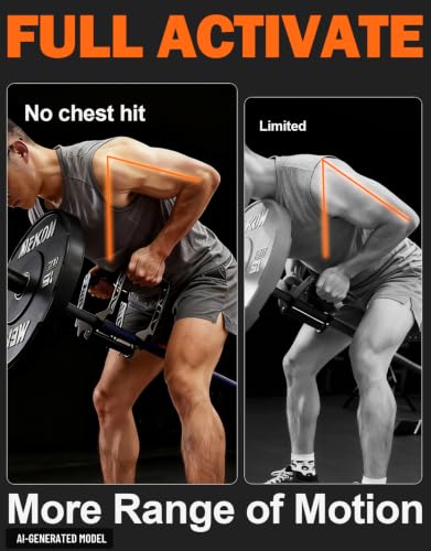 Image of Fitarc Adjustable Width T Bar Row Handle,Landmine Attachment for Barbell,U Clips Gym Landmine Handle V Bar Attachment Exercise for Back,Arm,Shoulder