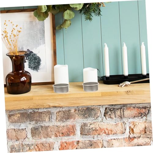 Supports de Bougies en Fer Argenté de Qualité Supérieure Angoily - 5