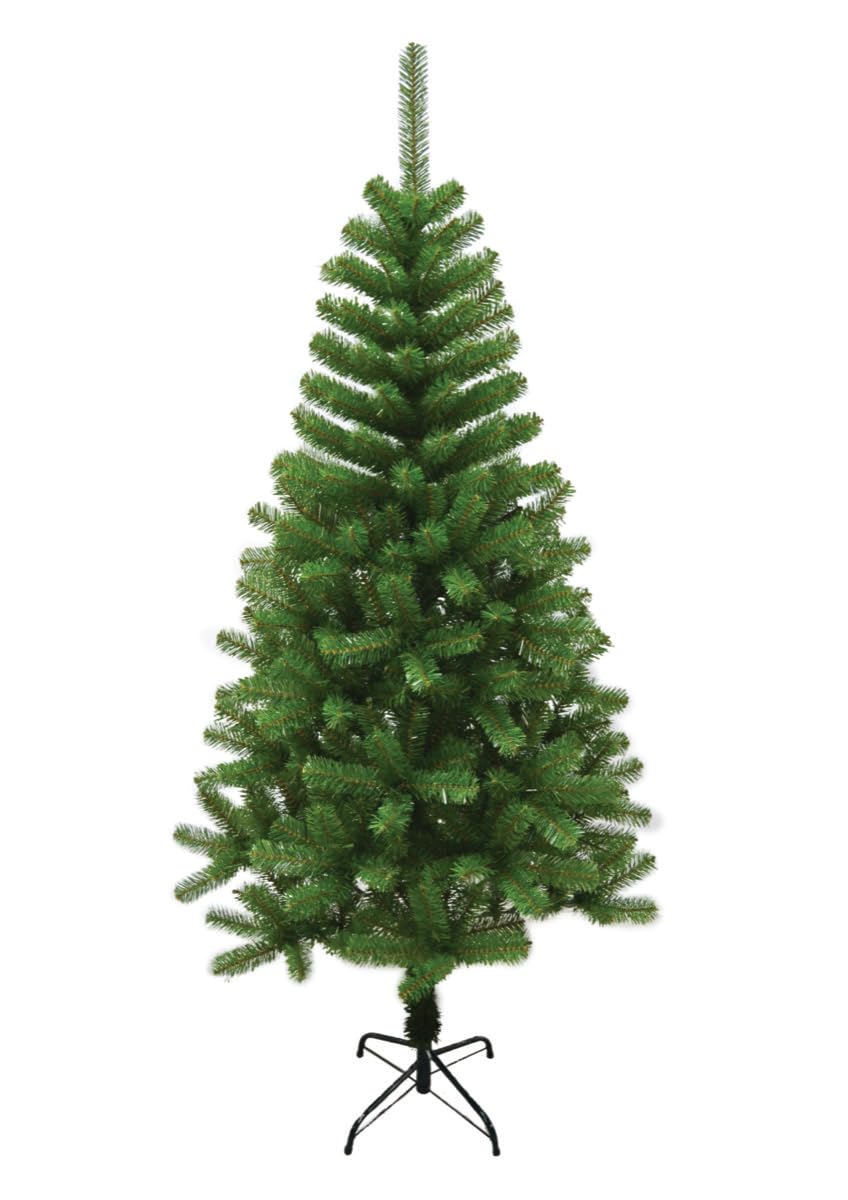 Tradineur Albero Di Natale Artificiale 120 Cm - Verde, In Plastica E Metallo, Facile Montaggio, Perfetto Per Tavolo E Piccoli Spazi