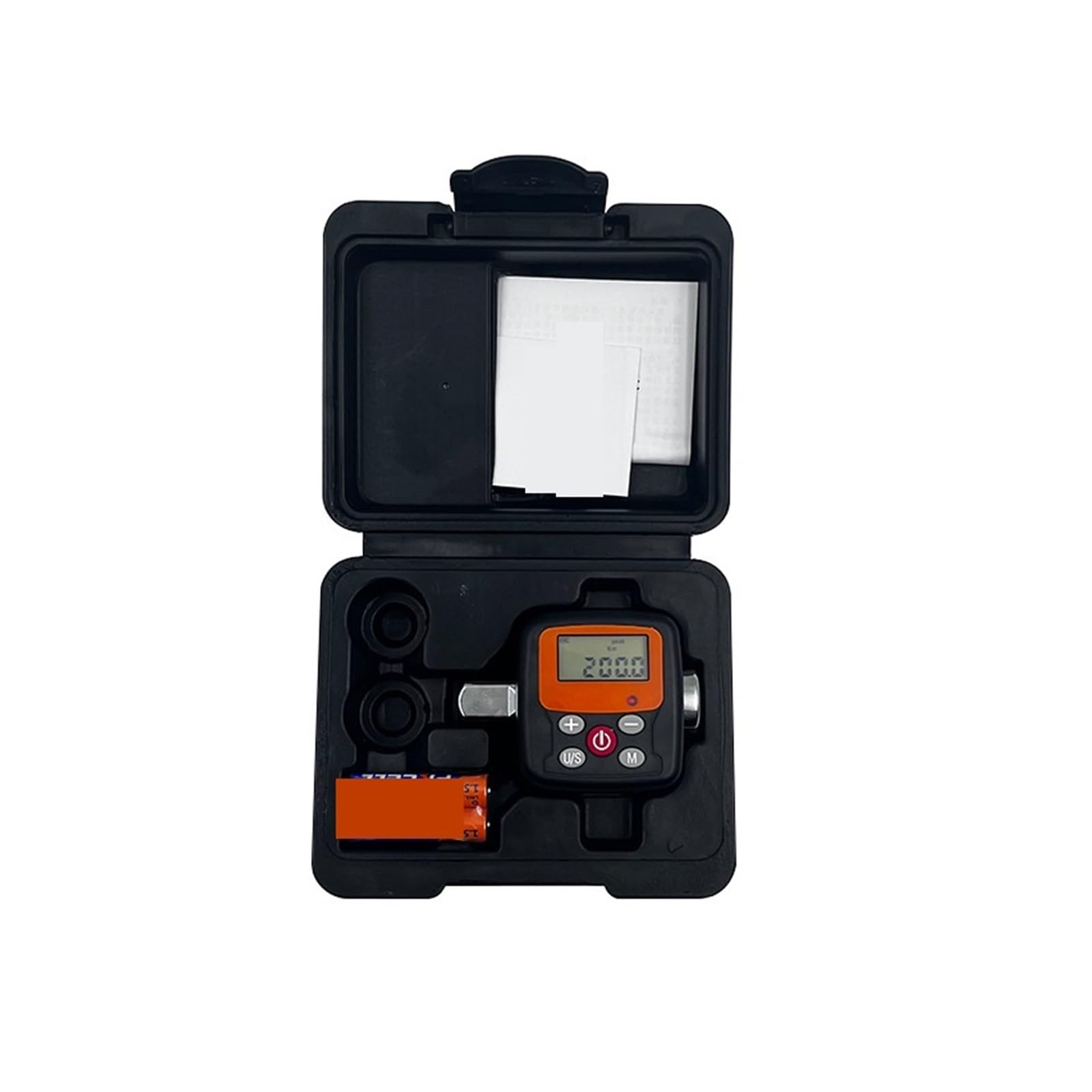 Dinamometrica, Medidor de torsión digital con botón silicona y cabezal for medir la fuerza fijación tornillos,moto coche camión.(200Nm)