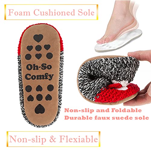 Image of The Metluks Cute Animal House Slippers, Warm Fuzzy Slipper Socks with Grippers Non Slip, Cozy Funny Gifts