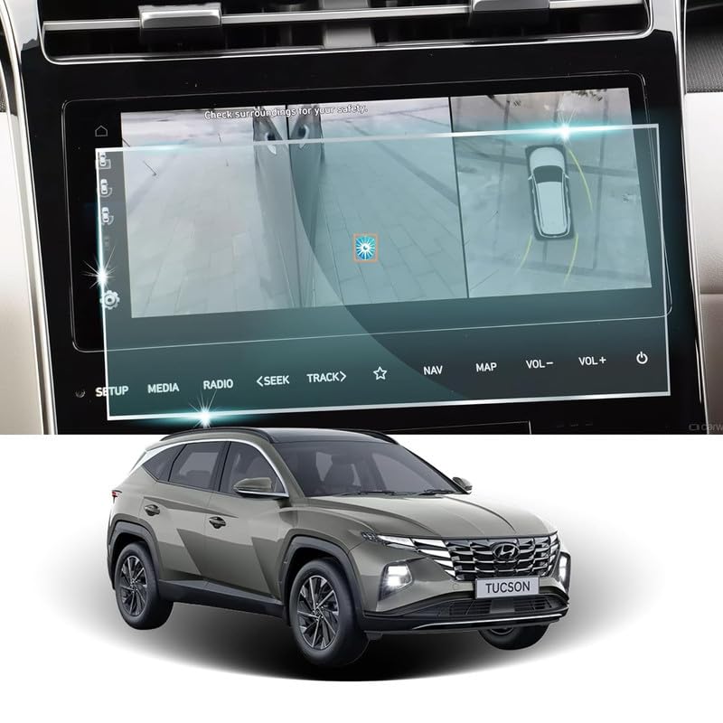 Image of Screen Guard Compatible with Hyundai Tucson (10.25 Inch) Touchscreen Protector - (Not a Tempered Glass)