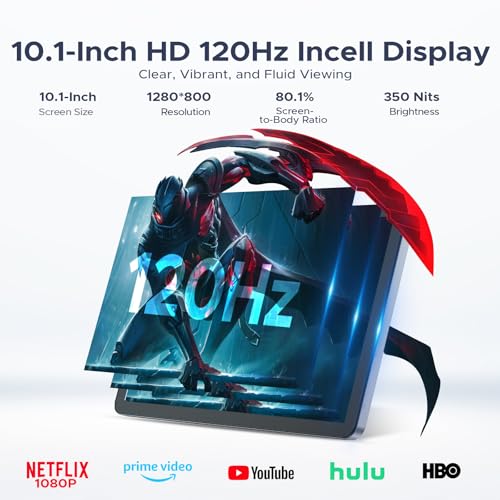 Image of P10 Pro Android 16 Tablet, 10 Inch Tablets with Gemini AI, 120Hz, 48GB RAM+128GB ROM /2TB, Octa-Core T7250, 8800mAh, 13MP+5MP, 3.5mm Jack, Face ID, GPS, 5G WiFi, Tablet with Keyboard Pen,Gray