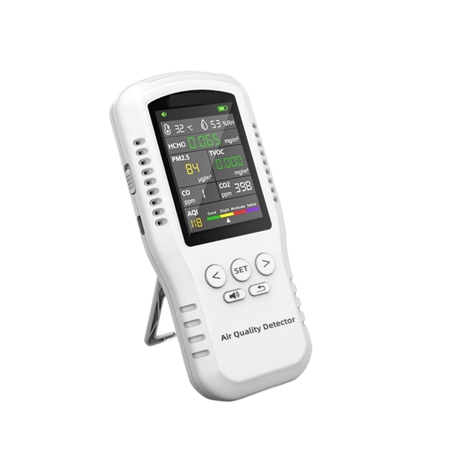 Air Quality Monitor Air Quality Monitor CO2 CO PM2.5 HCHO TVOC Temperature Humidity Meter Home Detector