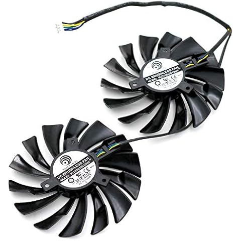 iHaospace 2 Pcs/Lot PLD10010S12HH DC 12V 0.4A 4Pin Grafikkartenlüfter for MSI GTX960 GTX950 R9 380 R9 390/390X Gaming Graphics Card Fan Cover