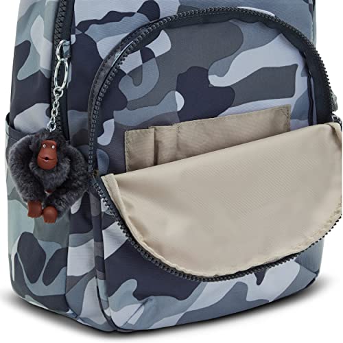 Image of Kipling Women's Seoul Small Backpack, Durable, Padded Shoulder Straps with Tablet Sleeve, Bag, Cool Camo Grey, 10.5''L x 13.75''H x 6.75''D (KI56110HX)