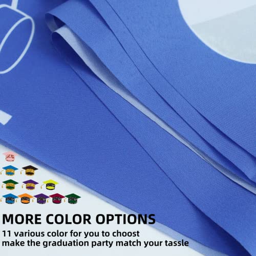 Image of Graduation Decorations Class of 2026 | Congrats Grad Banner - Porch Sign Blue Silver | Grad Party Decorations Graduates Party Supplies