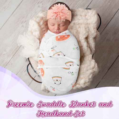 Image of 4 Pack Preemie Newborn Swaddle Set, Fun Style, Preemie