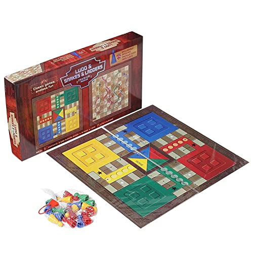 Buy ASCETIC 2 in 1 Ludo and Snakes and Ladders Game, Medium Size Game
