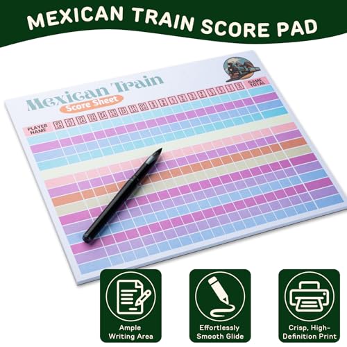 KAIU 3 Pads 150 Sheets Mexican Train Score Pads miniatura 3