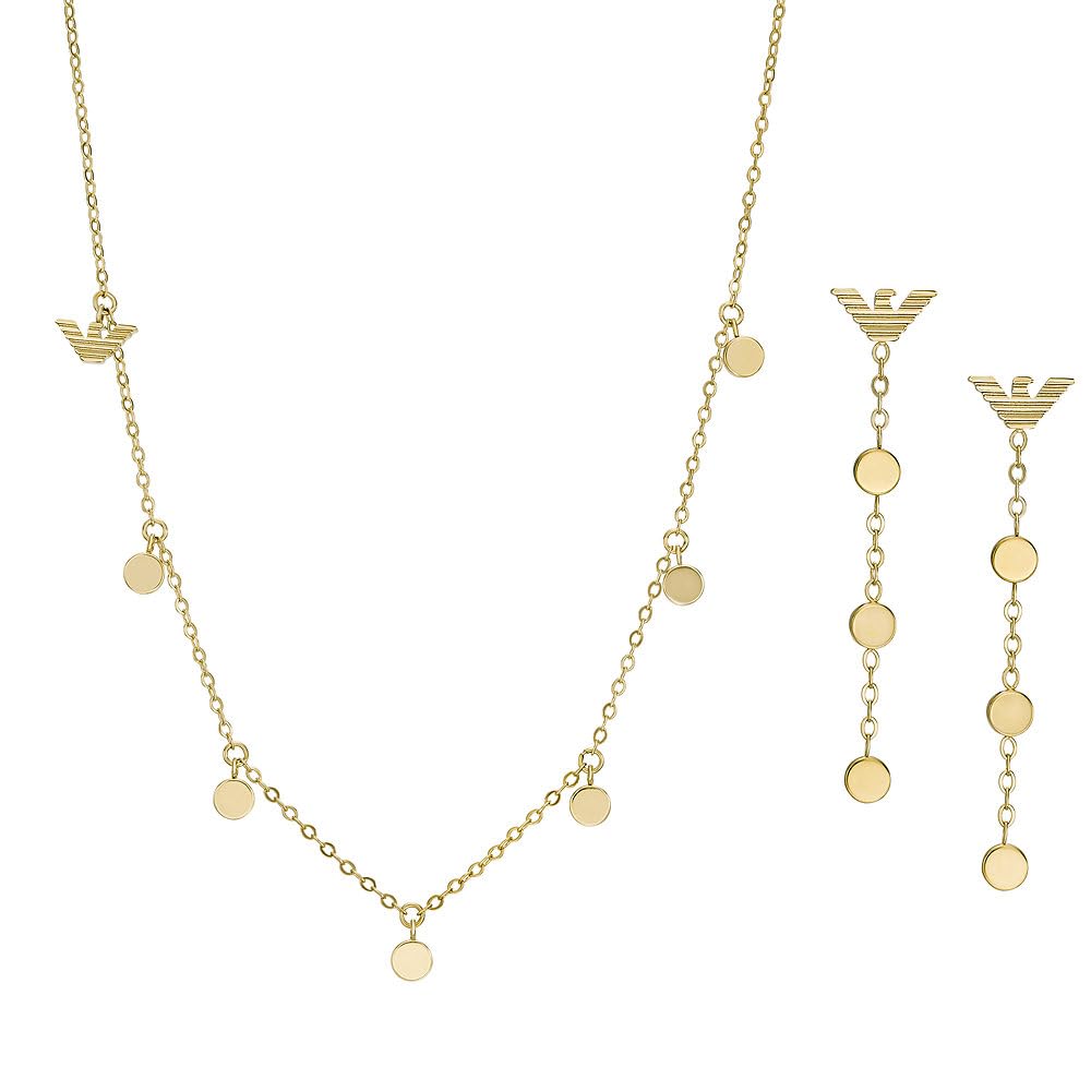 Emporio Armani Collana e orecchini da donna in acciaio inossidabile o in ottone