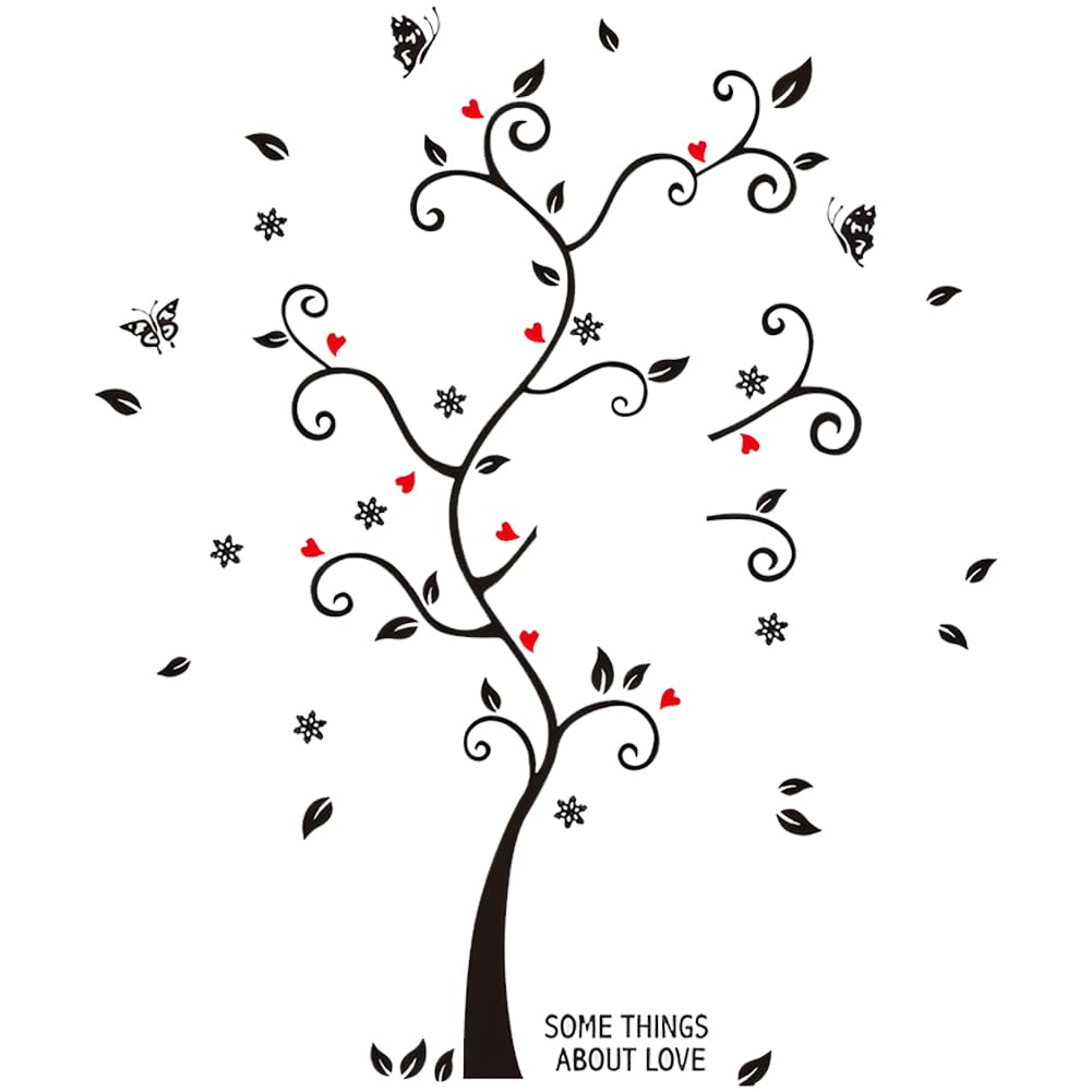 Black 3D DIY Photo Tree PVC Wall Decals Adhesive Tunisia - View #6