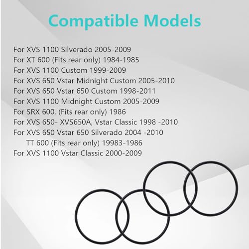 Image of 4PCS Engine Valve Cover O-Ring Gasket Valve Cover Seal 93210-62446-00 Compatible with Yamaha XVS 1100 XT600 XVS 650 XVS650 SRX600 TT 600650 (Color : 4 Rings)