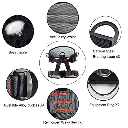 image for HandAcc Climbing belts, Thicken Professional Half Body Safety Belt Cli
