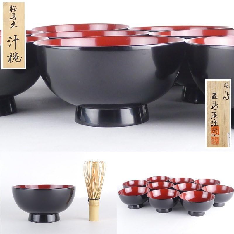 飯碗輪島塗10客