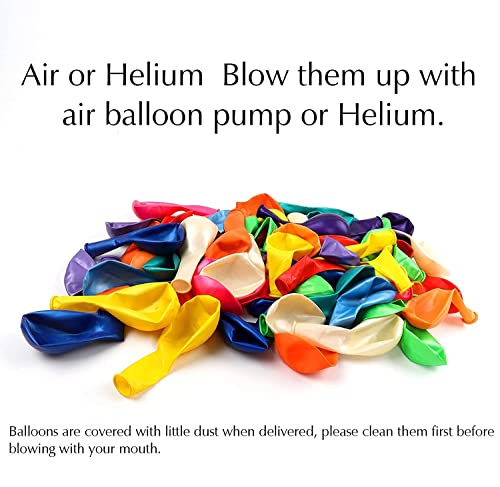 Image of Party Propz Multicolor Metallic Balloons - Pack of 50 Pcs | Happy Birthday Decoration Items for Boy and Girl | Multicolor Metallic Balloons for Birthday Decoration | Anniversary Decoration Items