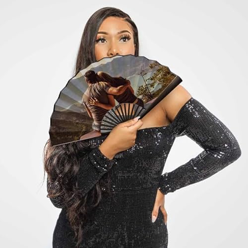 Aiflm AMUS-SZ-BLACK 10-1 Personalized Folding Fan Custom Photo Hand Held Fans thumb #5