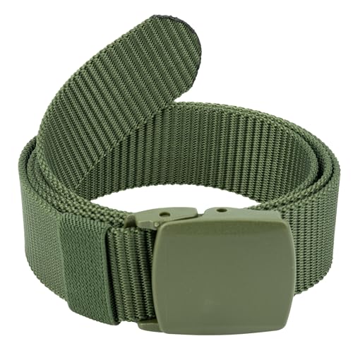 Image of Gelante Tactical Nylon Belts for Men, Work Belt Adjustable Slide Plastic Buckle Web Canvas Belt for Outdoor, Airport friendly