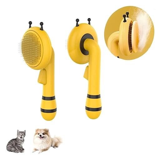 Miniatura 8 de HOUKAI Peine para mascotas y gatos cepillo para el pelo del perro cepillo para el cuidado de la belleza cepillo de limpieza suministros para perros