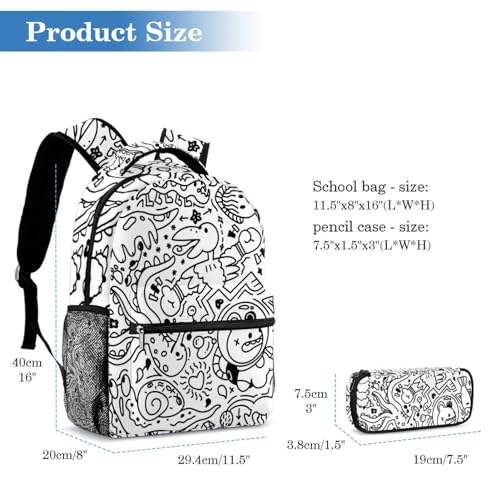 Cartable enfants graffiti multicolore ensemble sac à dos ado haute capacité