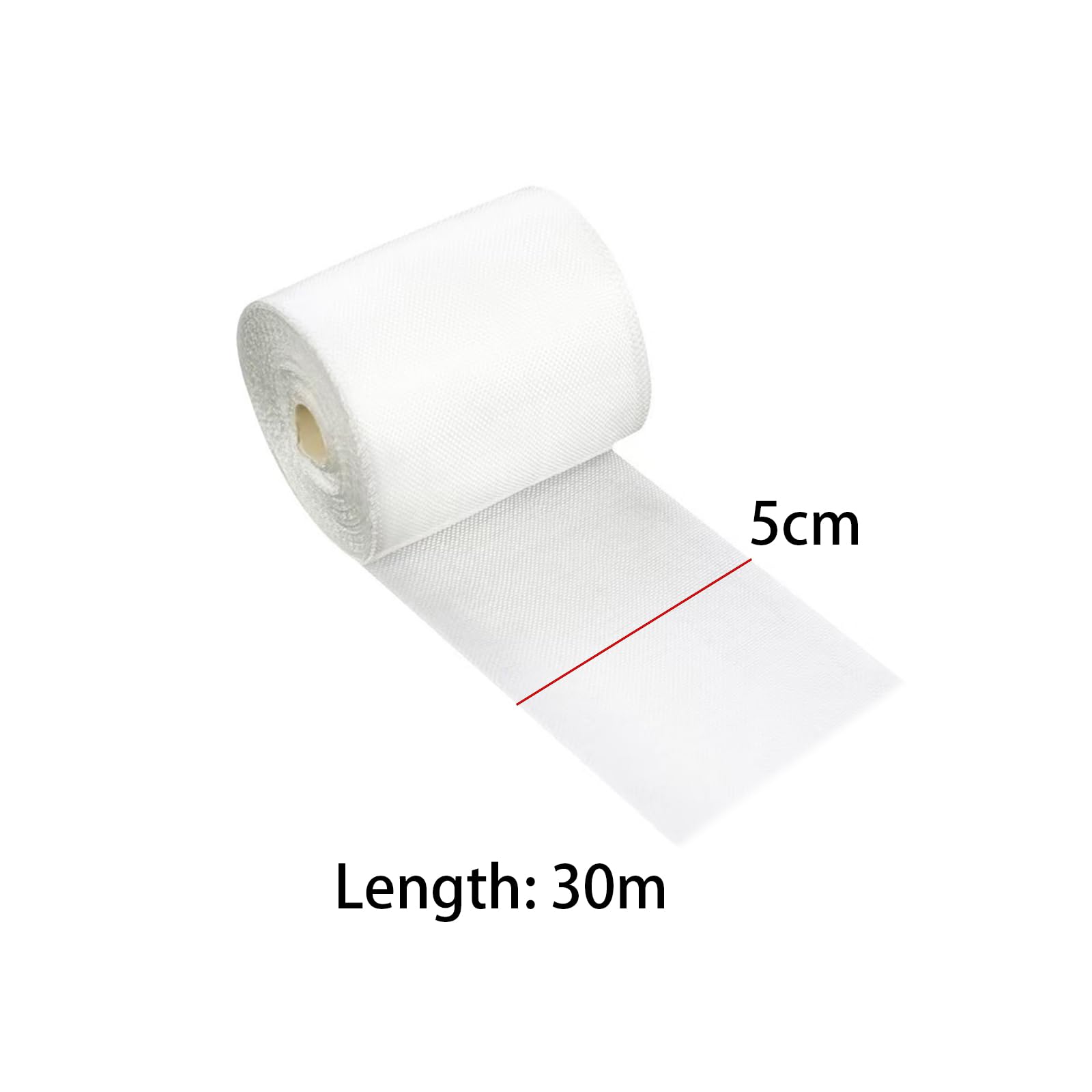 Aoktorkit Fiberglass Cloth Tape,Weave Glass Fiber Cloth,Glass Fiber Mesh Joint Tape,Mesh Woven Fiberglass Fabrics Insulation Tape,5cm*30m - Image 2