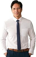 AndCollar Range Shirt: Wrinkle-Free Athletic Fit White Dress Shirt Men Long Sleeve, 4-Way Stretch Comfort