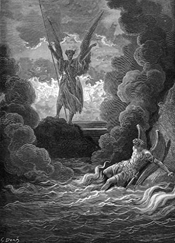 Affiche Satan et Belzébuth de Gustave Doré impression sur toile premium 60x90cm