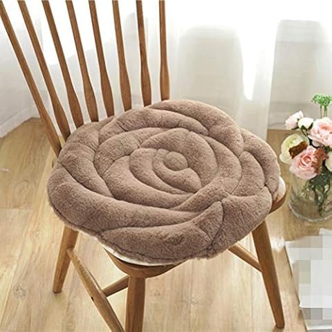 Thicken Anti-slip Floor Cushion Plush Tatami Cushion Rose Shaped Dining Chair Seat Cushion All Season Seat Pad Cushion Kitchen Chair Solid Color Padded Cushion For Office Chair-d 45x45cm(18x18inch) Cover