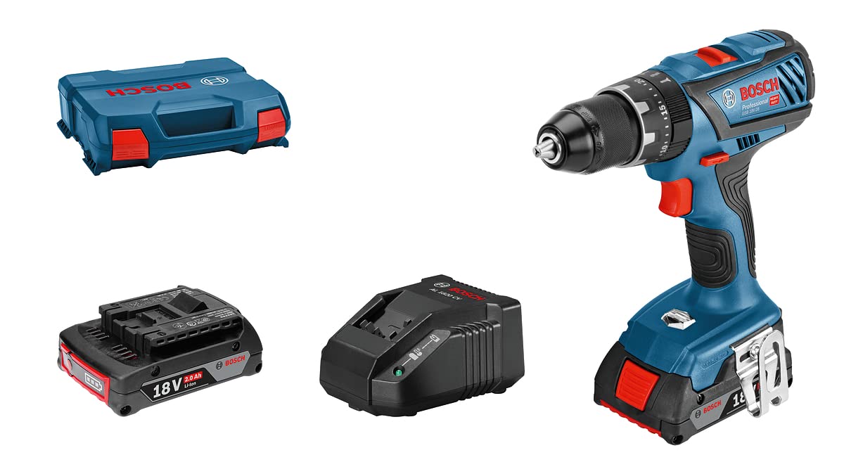 Perceuse a Percussion BOSCH PROFESSIONAL GSB 18V-28 + 2 batteries 2,0Ah + chargeur GAL 18V-20 + L-Case