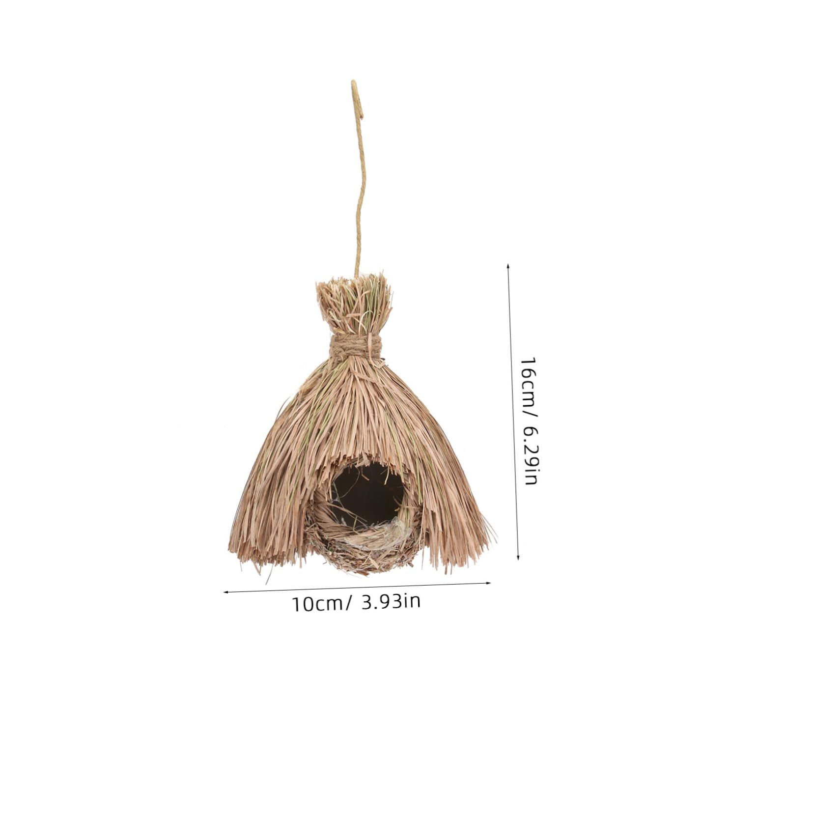 HANABASS 1Pc Hanging Bird Nest Pendant Handwoven Hibiscus Bird's Nest Decor for Garden Durable Straw Birdcage Pendant for Outdoor Birdhouses and Pet Environments