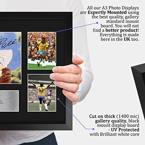 HWC Trading FR A3 Pele Brazil Gifts Printed Signed Autograph Picture for Football Fans and Supporters - A3 Framed - Image 4