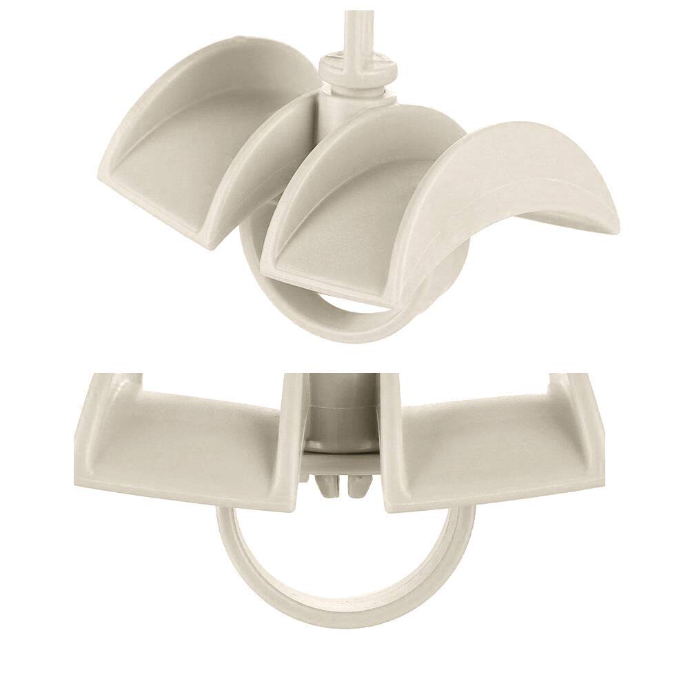 KolorFish Rotating Handbag Hanger Rack Closet Storage Organizer Hooks for Ladies Bag Belt Tie Scarf (Pack of 4) Cream 2