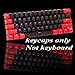 GTSP Red and Black Keycaps 60% Percent PBT Key Cap Set with 6.25U Space Key for Cherry MX Gateron Kailh Switches Gaming Keyboard (Only keycaps)