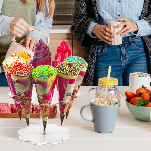 SYXLS Acryleisständer, Aus Acrylmaterial, Transparent Und Klar, Geeignet Für Hochzeiten, Geburtstagsfeiern, Cafés, Dessertgeschäfte, Platzsparend, leicht zu reinigen Multi-purpose-Funktion (Rund)
