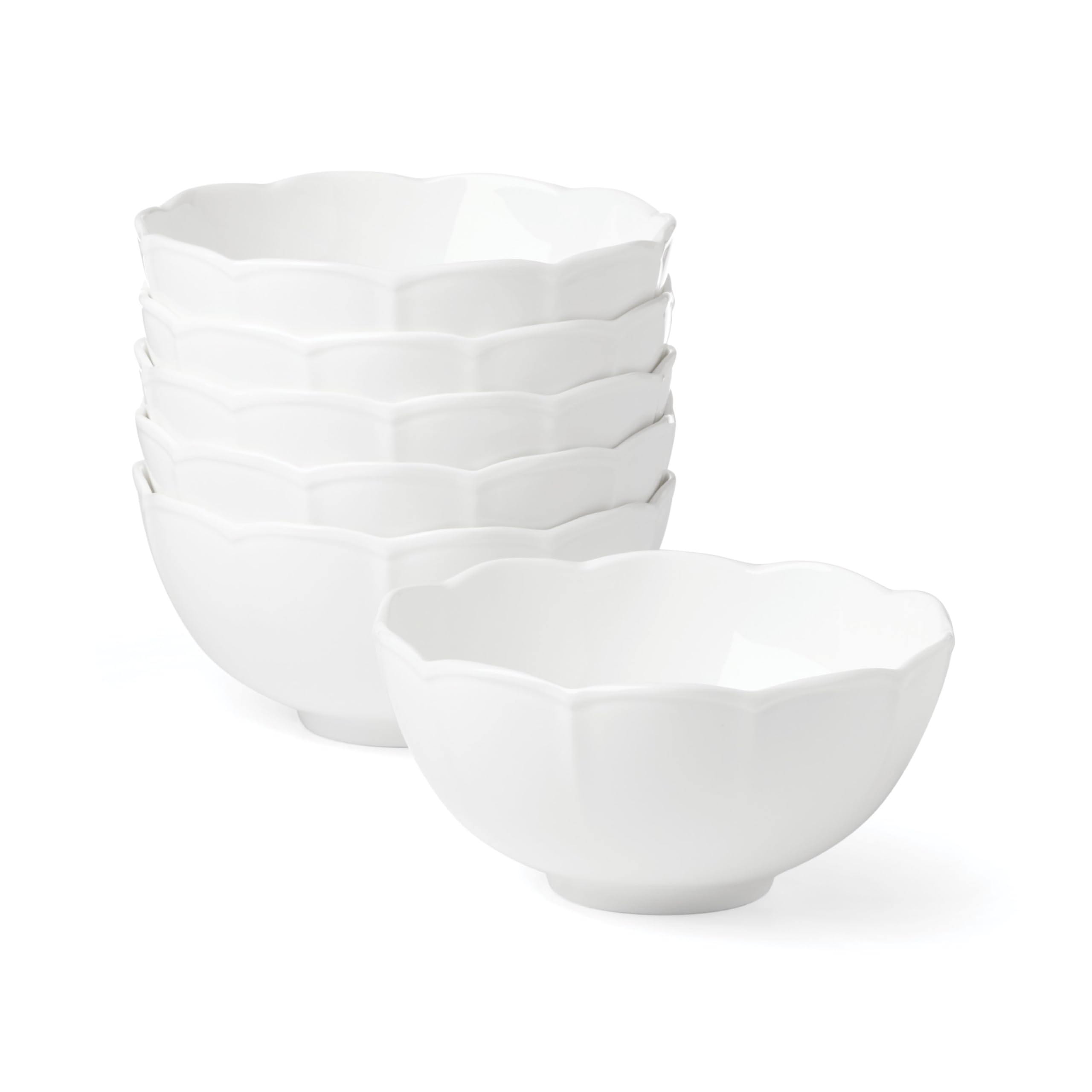 Lenox Studio 1414 Scallop All-Purpose Bowls Set For 6