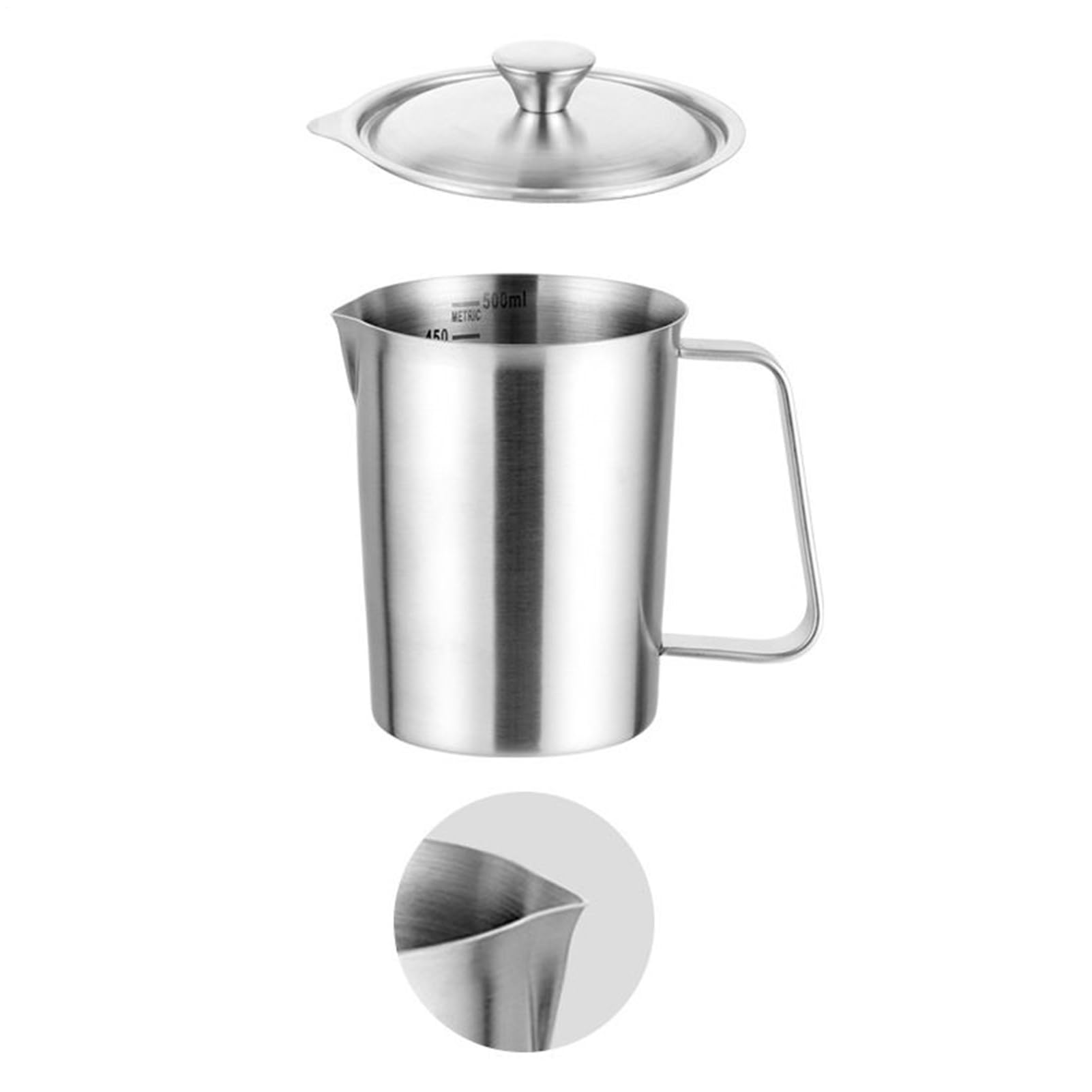 Pojemnik spieniający mleko 2L Ze Stali Nierdzewnej Przenośny Gadżet | przenośny dzbanek do spieniania mleka do przygotowywania kawy Do Latte, Cappuccino i Napojów dla Kawiarni, Domu i Kuc