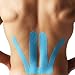 Spider Tech Pro Series Pre-Cut Lower Back Therapeutic Sports Tape, Blue, 4 Count