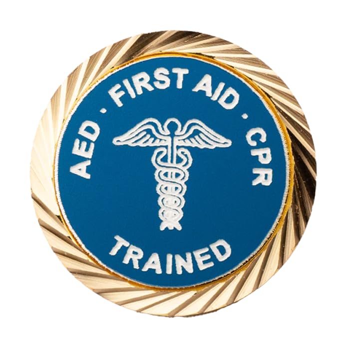 AED - First Aid - CPR Trained Lapel Pin