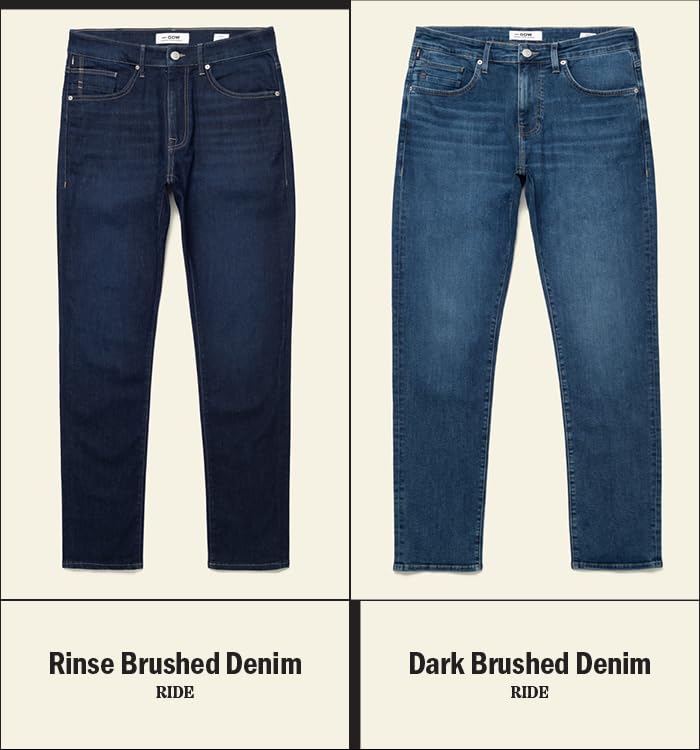 Ride Men's Regular Rise Slim Leg Jeans, 34x324