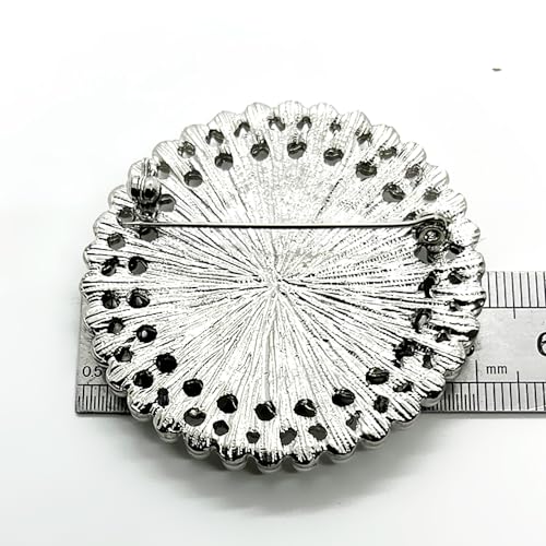 Image of Fashion Top Ladies of Distinction society club TLOD Letter Metal with Rhinestones Jewelry round pink brooch pin