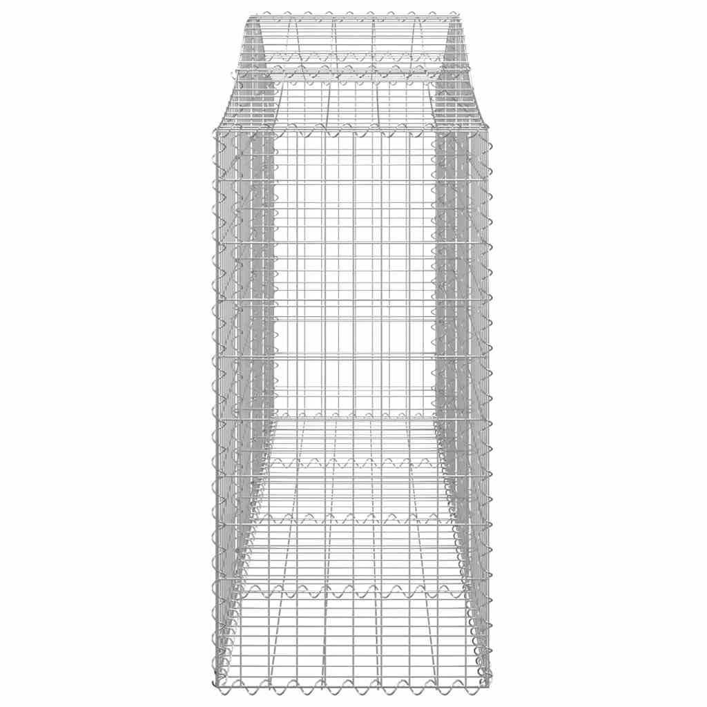 8 cestas para gaviones con arco alto, 200 x 50 x 120 cm, alambre galvanizado