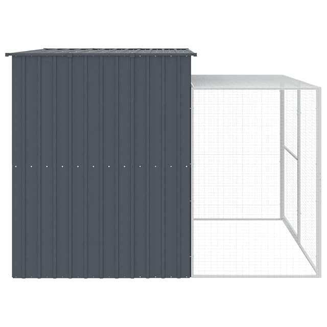 Foto 5 de 7 de vidaXL Caseta Perros con Corral Acero galvanizado Gris 214x253x181 cm