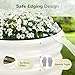 GreatBuddy 2x2x1 ft Round Galvanized Raised Garden Bed, Easy-Assembly Raised Bed with Anti-Cut Gloves & Tools, Rust-Proof Garden Bed for Outdoor, Vegetables, Herbs, Small Trees, White